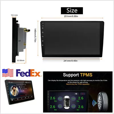 10  2Din Android 7.1 Car Stereo Radio GPS Wifi 3G 4G RDS DAB Mirror Link 1+16GB • $119.03