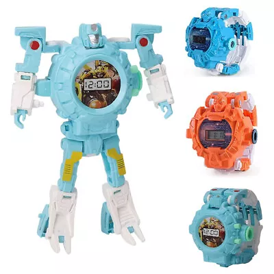 Kids Transformer Projection Watch Deformation Robot Transformers Digital Watch • $13.99