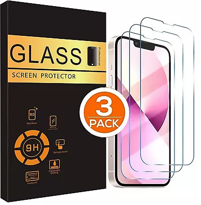 3-PACK For IPhone 15 14 13 12 11 Pro Max X XS XR Tempered GLASS Screen Protector • $2.58