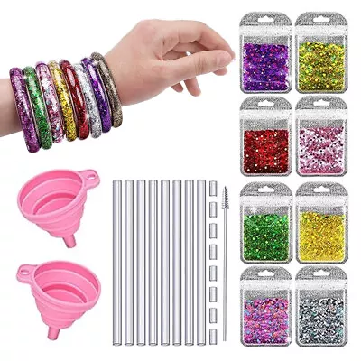 Jewellery Making Diy Kids Beads Jewellery Charms Bracelet Making Set Girls Craft • $11.95
