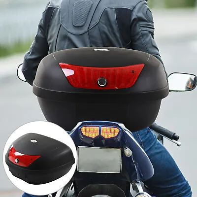 48L Motorcycle Trunk Travel Luggage Storage Box Accessory For 2 Half Helmet • $40.40