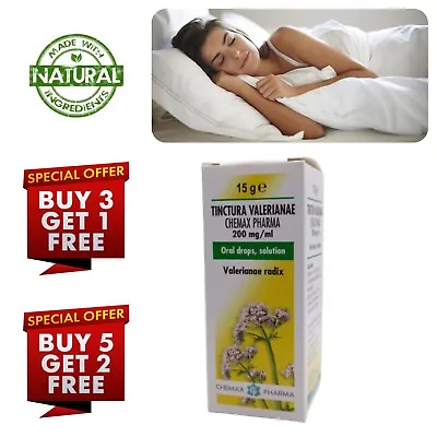 Natural Sleep Aid Valerian Tincture Drops For Stress Anxiety Insomnia Depression • £6.59