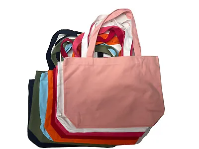 3 X Reusable Washable Small Canvas Bags Cotton Tote Shopping Bag Travel • $24.95