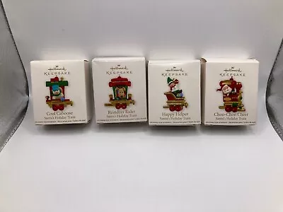 2011 Hallmark Santa's Holiday Train (4 Miniature Ornaments) • $23