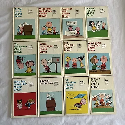 Lot Of 12 Vintage Peanuts Hardcover Books Weekly Readers By Charles M Shultz • $34.90