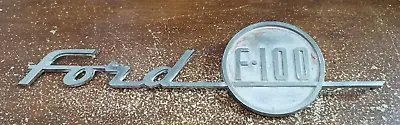 Used OEM 1955 Ford F-100 Hood Side Emblem #16721 (219B) • $78.81