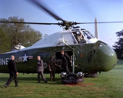 President John F. Kennedy Exits Helicopter With Harold Macmillan New 8x10 Photo • $8.99