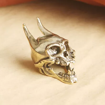 Brass / Copper Skull Lanyard Bead Knife Paracord Beads Skull Beads Gift • $8.99