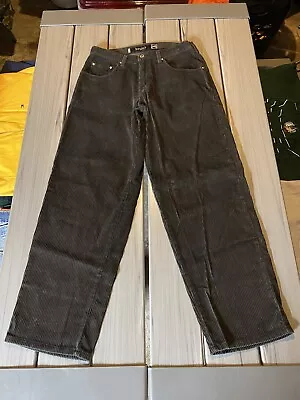 Vintage 90s Levis Silvertab Baggy Mens Corduroy Pants Gray Size 32x32 • $100
