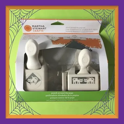 RARE! Martha Stewart SPOOKY CAT Punch Around The Page Punch Set ***NEW*** Scary! • $168.95