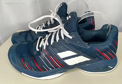 Babolat Propulse Fury All Court Shoe Navy Blue / Red Size 10.5 M Tennis Shoes • $53.99