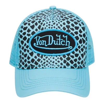 Von Dutch Snapback Hat Snake Trucker Unisex Adults Light Blue VDHT4202 Snap • $87.99