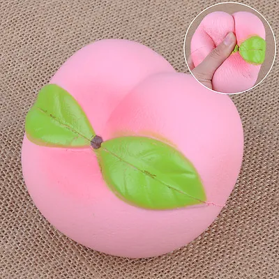 $15.19 • Buy 10cm Jumbo Colossal Pink Peach Slow Rising Toy Scented Fruit Kids Gift