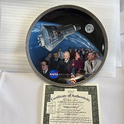 NASA Flight Of Glory Bradford Exchange Plate John Glenn Mercury 6 Order Code N5 • $23.75