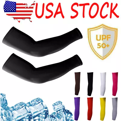 UPF50 Summer Arm Sleeves Hand Cover Breathable UV Protective Arm Cover Sleeves • $7.99