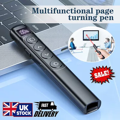 LCD Wireless USB Powerpoint Presentation PPT Flip Pen Laser Pointer Clicker UK • £9.49