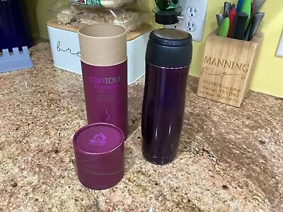 TEAVANA Contour Purple 16oz Tea Infuser Tumbler W/Basket New In Box 10005128 • $30