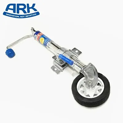 Ark Trailer 6  Clamp On Jockey Wheel Top Wind Foldable Handle Rubber Tyre JWN6 • $88