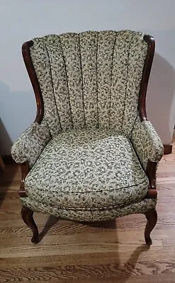 1950's Channel Back Vintage Wingback Arm Chair Nailhead Design • $425