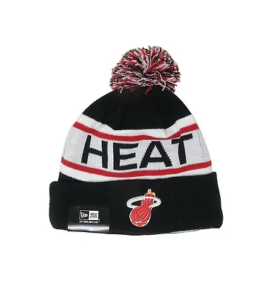 NEW ERA Beanie Men Women Miami Heat NBA Black Red Toque Hat • $15