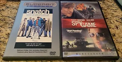 Snatch / Spy Game (2 DVD Lot) Brad Pitt Robert Redford *VG* • $8.19