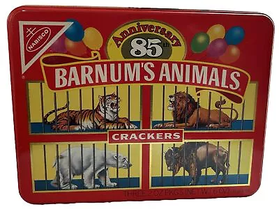 85th Anniversary Nabisco Barnum's Animal Crackers Canister Tin 7.5 X4  • $9