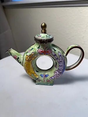 Kelvin Chen Miniature Enamel Teapots • $20