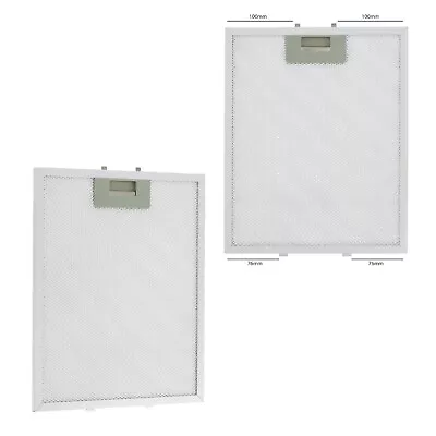 2 Universal Cooker Hood Extractor Metal Mesh Aluminum Grease Filters 320 X 260mm • £13.99