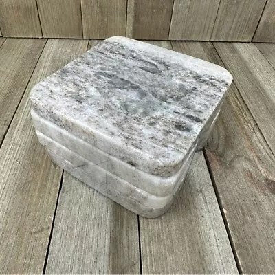 4 Piece Set Drink Coasters Brown Galaxy Marble Square 4 X4  Home Decor • $10