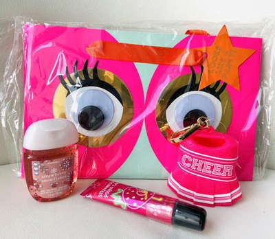 £26 • Buy Bath & Body Works Strawberry Lip Balm Cheer Holder, PocketBac Sanitizer Gift Set