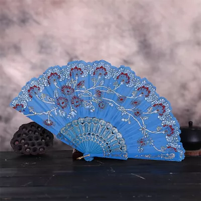 Folding Fan Vintage Handheld Fan Traditional Retro Fan For Wedding Dancing Party • $6.42