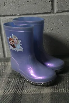 Disney Frozen Infants Use Wellington Boots Wellies - SIze 8 (ZD3) • £4.99
