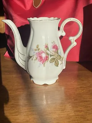 Vintage Moss Rose Coffee Tea Pot Without Lid • $10