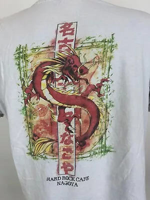 Vintage Hard Rock Cafe Nagoya Japan Shirt L Dragon Asia Souvenir Distressed Y2K • $16.49