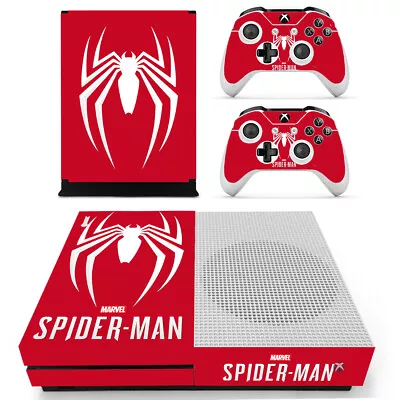 Xbox One S Console Skin Sticker Decal Spiderman Logo + 2 Controller Skins • $16.95