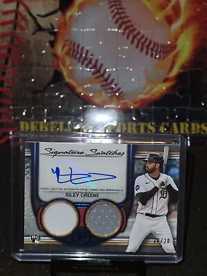 2023 Topps Museum Collection RILEY GREENE Signature Swatches Auto #10/20 Tigers • $360
