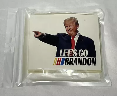 NEW 50 Pc Lets Go Brandon Biden Did That Bumper Stickers Trump Nascar Funny • $15