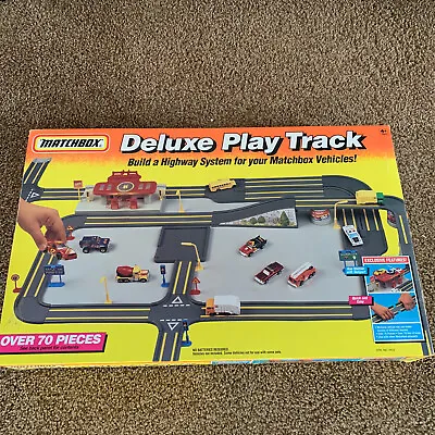 Vintage 1994 Matchbox Motorcity Deluxe Play Track Set 1403 RARE Near Complete • $34.99