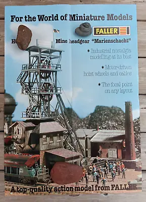 FALLER Catalogue Poster HO Mine Headgear MARIENSCHACHT English Model Railway '84 • £45