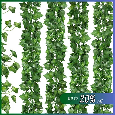 20pcs Artificial Ivy Leaf Trailing Vine Fake Foliage Plant 2.2M Hanging Garland • £2.67
