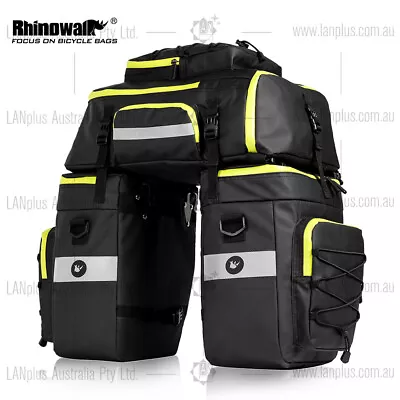 Rhinowalk 3-in-1 Bicycle Bags Panniers Detachable Waterproof Extra Large 75L • $89.99