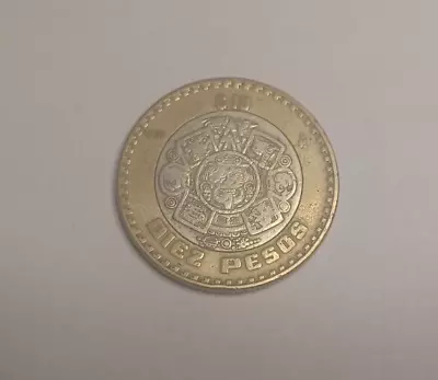 Mexico 1993 N$10 Pesos Silver Center Coin • $7.99