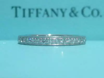 Tiffany & Co. Legacy Diamond Eternity Platinum Full Circle Wedding Band Ring  5 • $2695