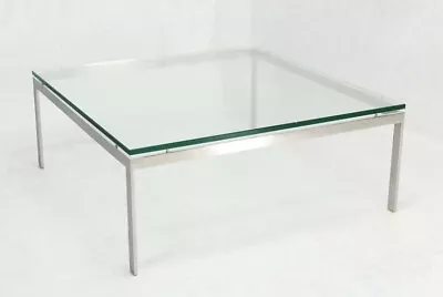 A Large Chromed Steel Cocktail Table Attributed To Milo Baughman  • $399