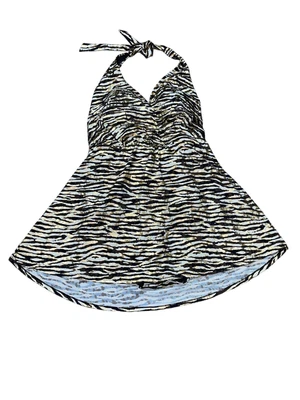 $31.99 • Buy Swimsuits For All Women's Tiger Print Plus Size 22 One Piece Swimsuit Black Gold