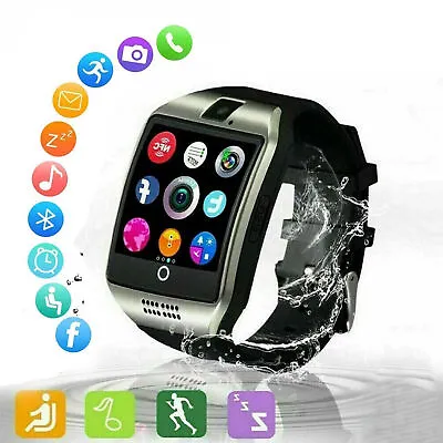 Q18 Android Bluetooth Smart Watch For Men Women Kids Waterproof Touch Watch UK • £17.56