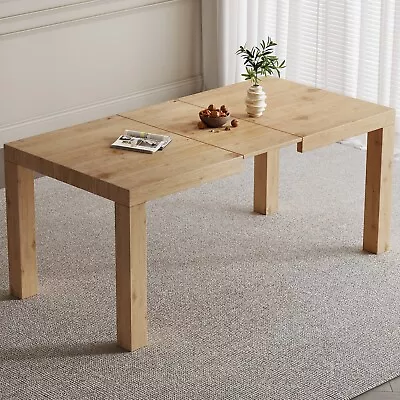 Large Size Extendable Dining Table Folding Farmhouse Kichen Table Wood For 6-8 • $389.28