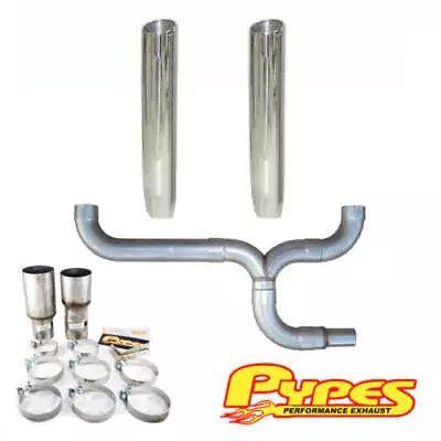 Pypes Ford 7.3L Power Stroke Super Duty Diesel Polished Dual 6  Stacks Kit • $574.04