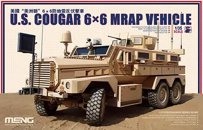 Meng Model SS-005 1/35 U.S. Cougar 6x6 MRAP Vehicle • $43.98