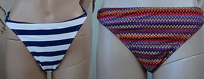 NWT MARIE MEILI Striped Or Zigzag Beaded Or Ring Side Swim Bikini BottomXL • £5.45